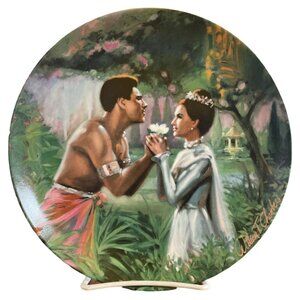1985 Edwin M. Knowles Collectors Plate "We Kiss In A Shadow" By William Chambers